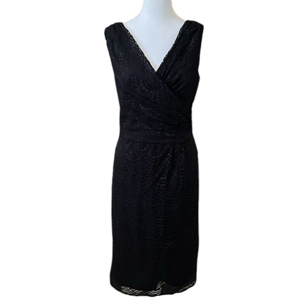 Adrianna Papell Black Lace Dress